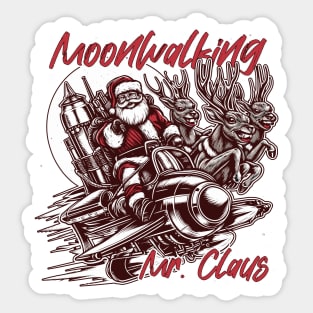 Moonwalking Mr. Claus Sticker